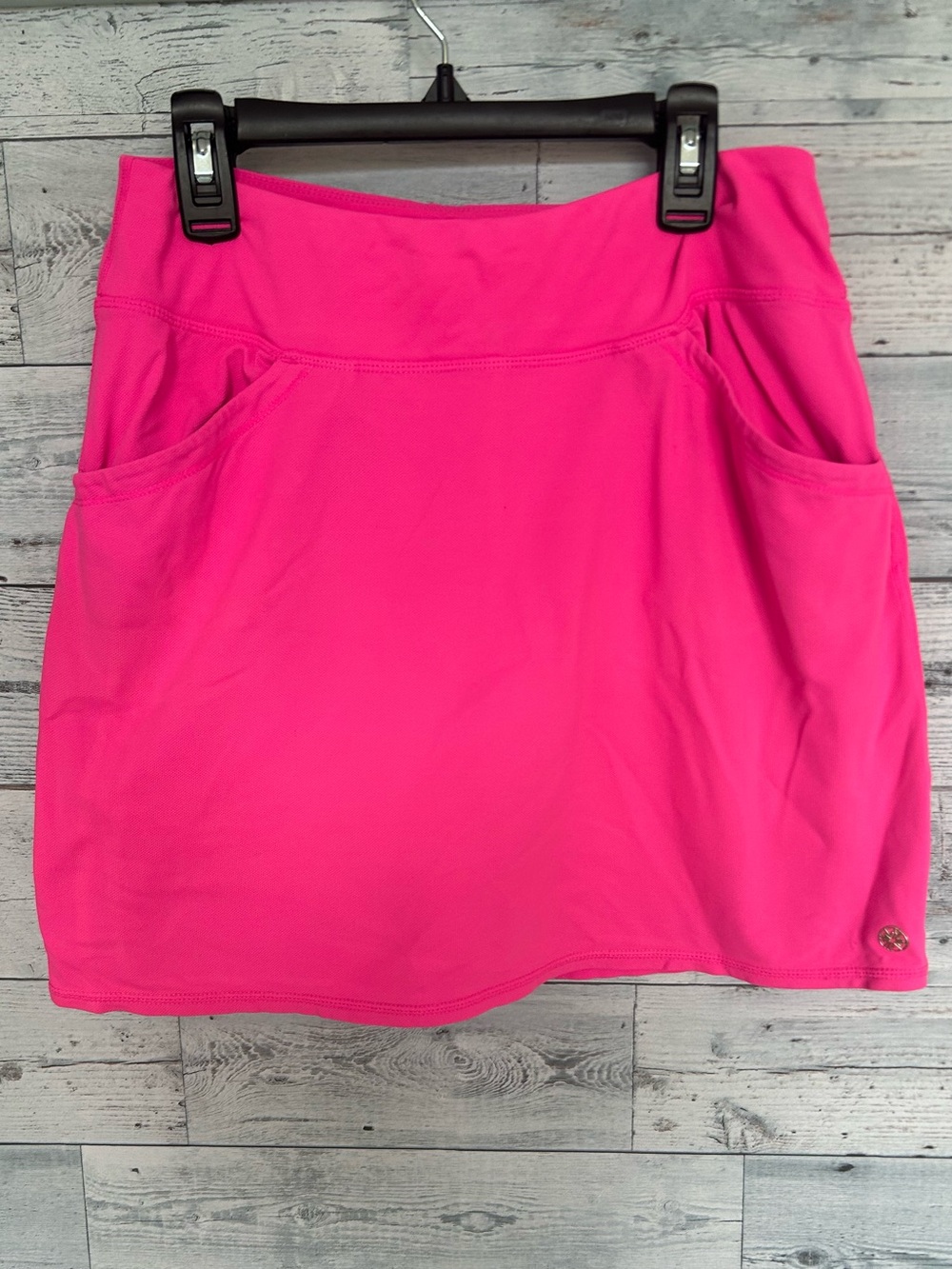 Lilly Pulitzer Hot Pink Luxletic Active Skort with Gold Logo